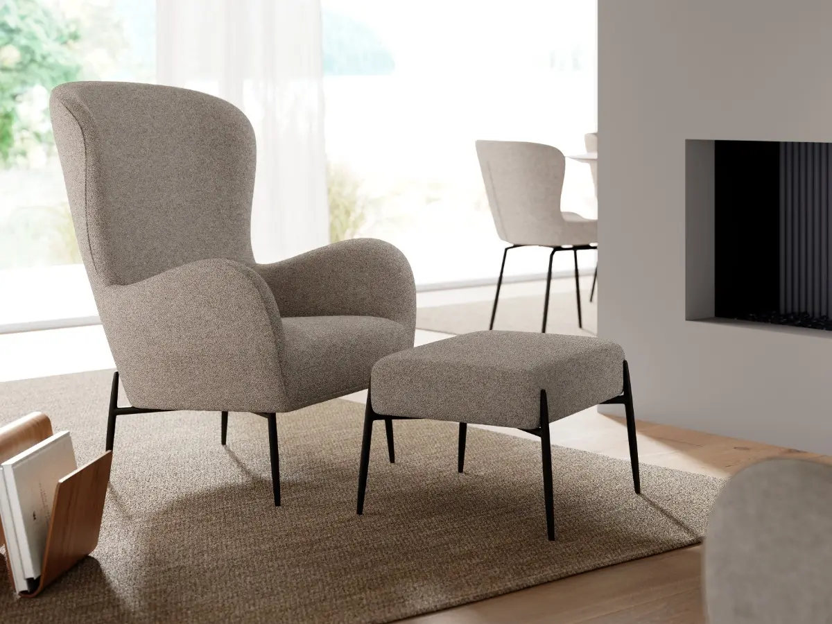 DAN-FORM's GLAM lounge chair with high back