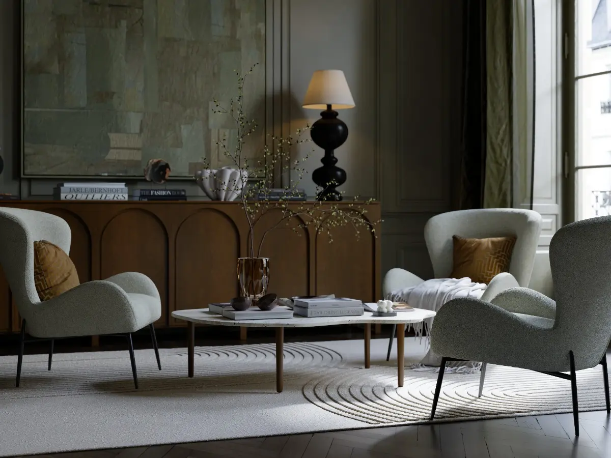 DAN-FORM's GLAM lounge chair with low back