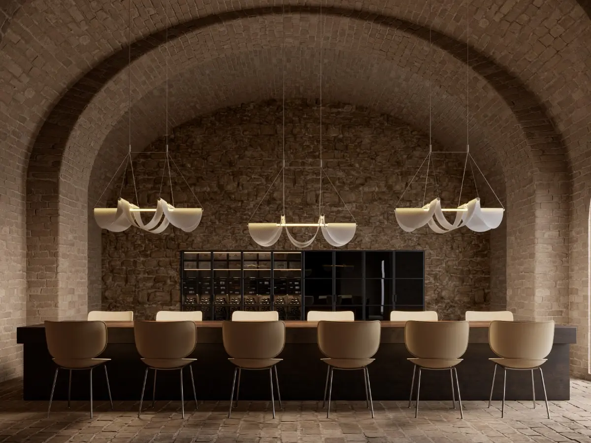Drape Light, Applied in restaurant