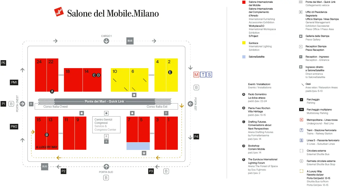 Salone del Mobile Milano 2025 map