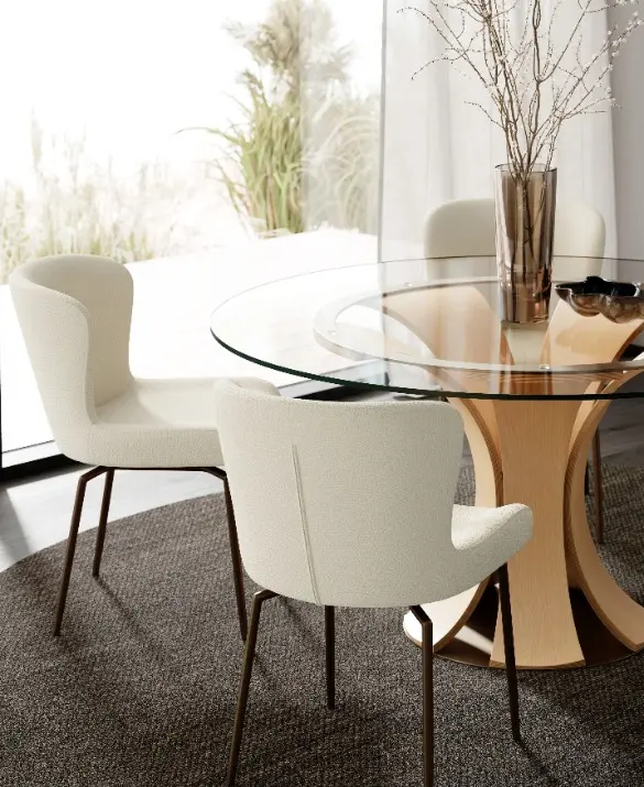 DAN-FORM's GLAM chairs around the ECLIPSE table