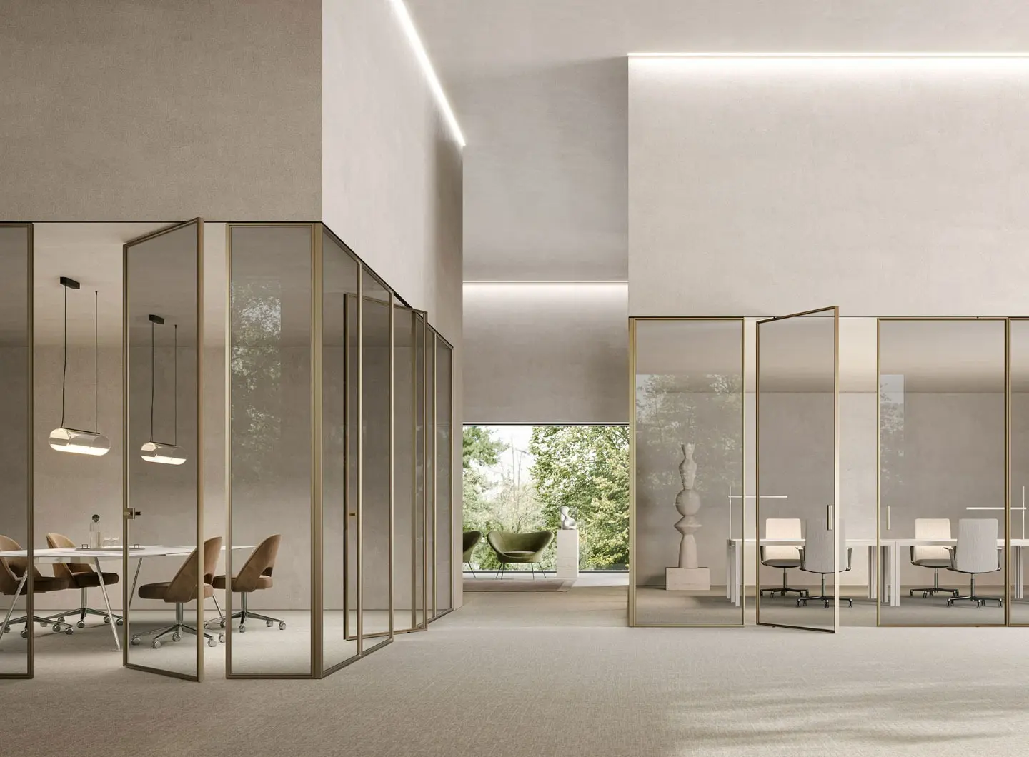 L7 Pivot - fixed and pivot doors system - designed by Piero Lissoni