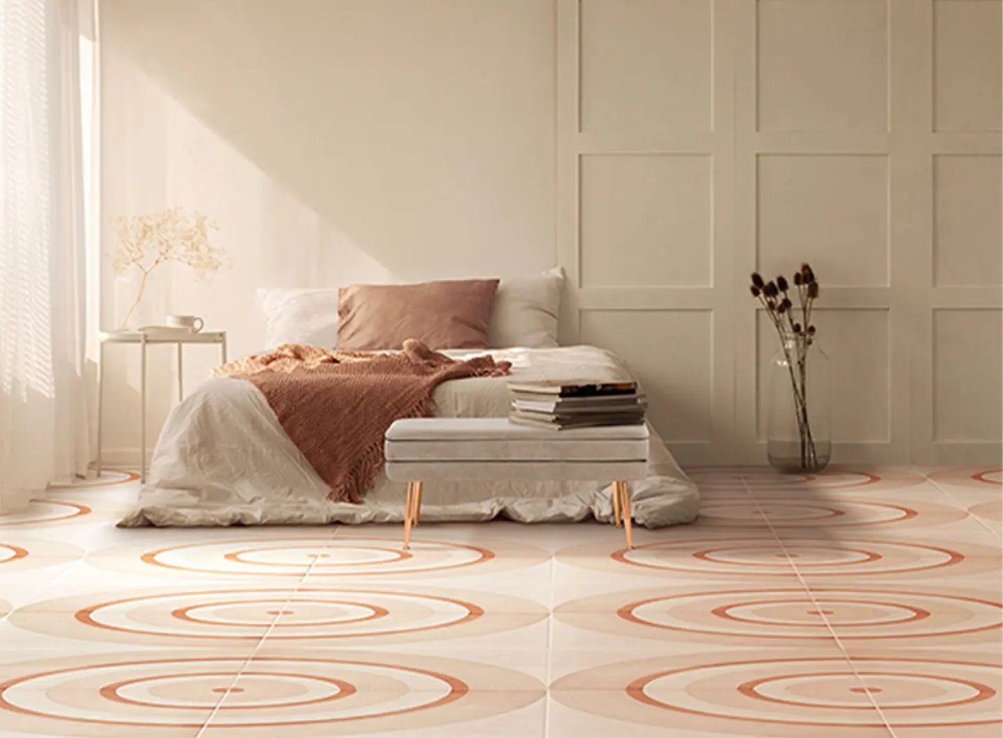 Geometrie d'Ombra di Ceramica Francesco De Maio - Cerchio Rosa Cipria