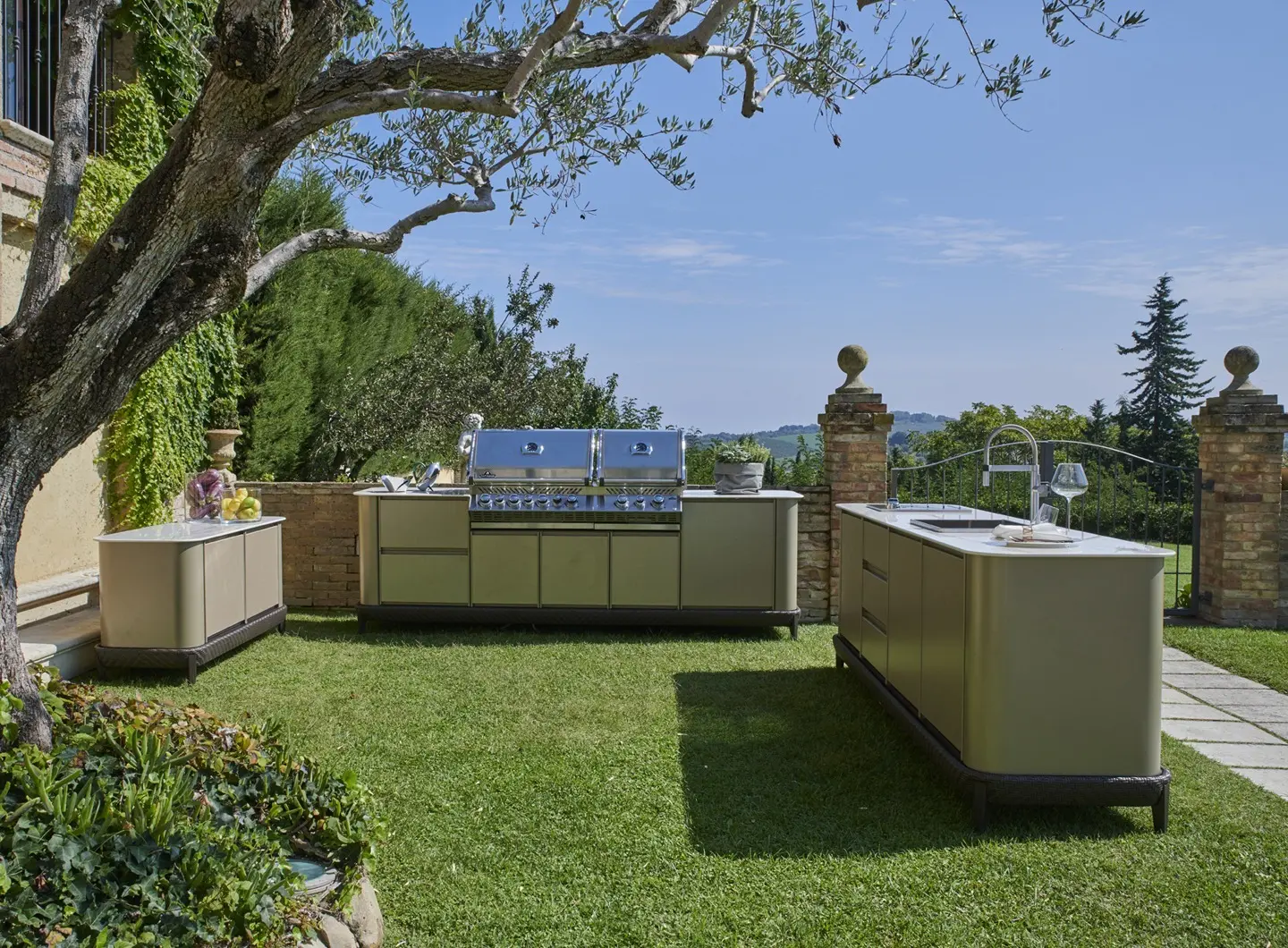 Curved kitchens and sideboard - Demetra Samuele Mazza Oudoor collection