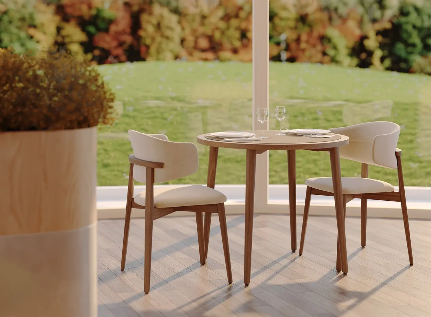 Coffee Dining Chair- Fenabel