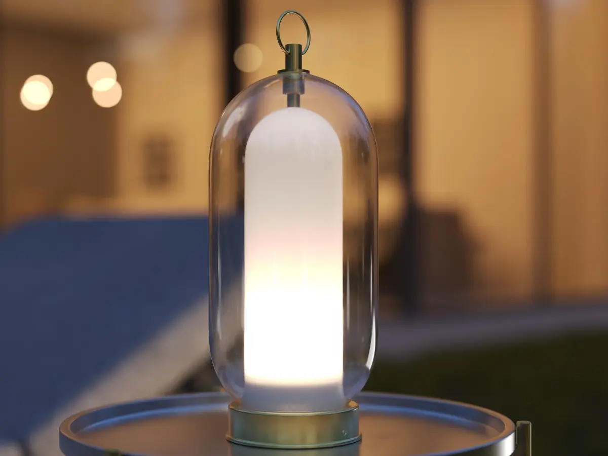 Aeron free battery borosilicate lamp
