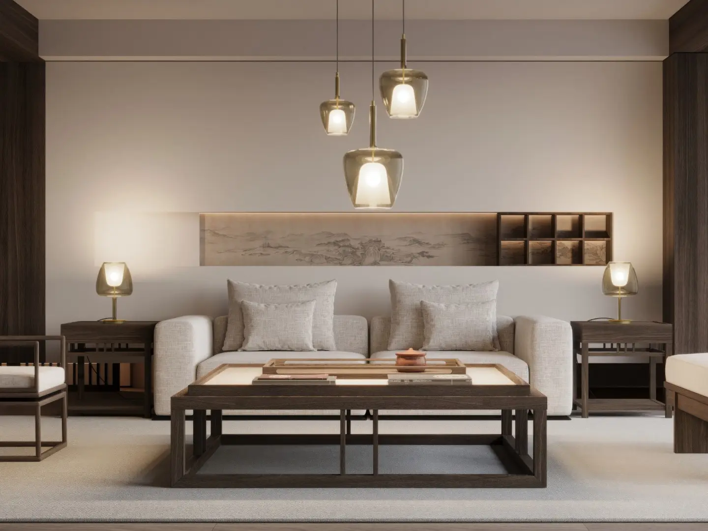 clos cangini e tucci suspension lamp multiple and table lamp