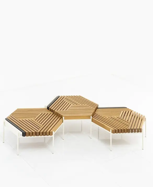 BLEND hexagonal seating, three elements