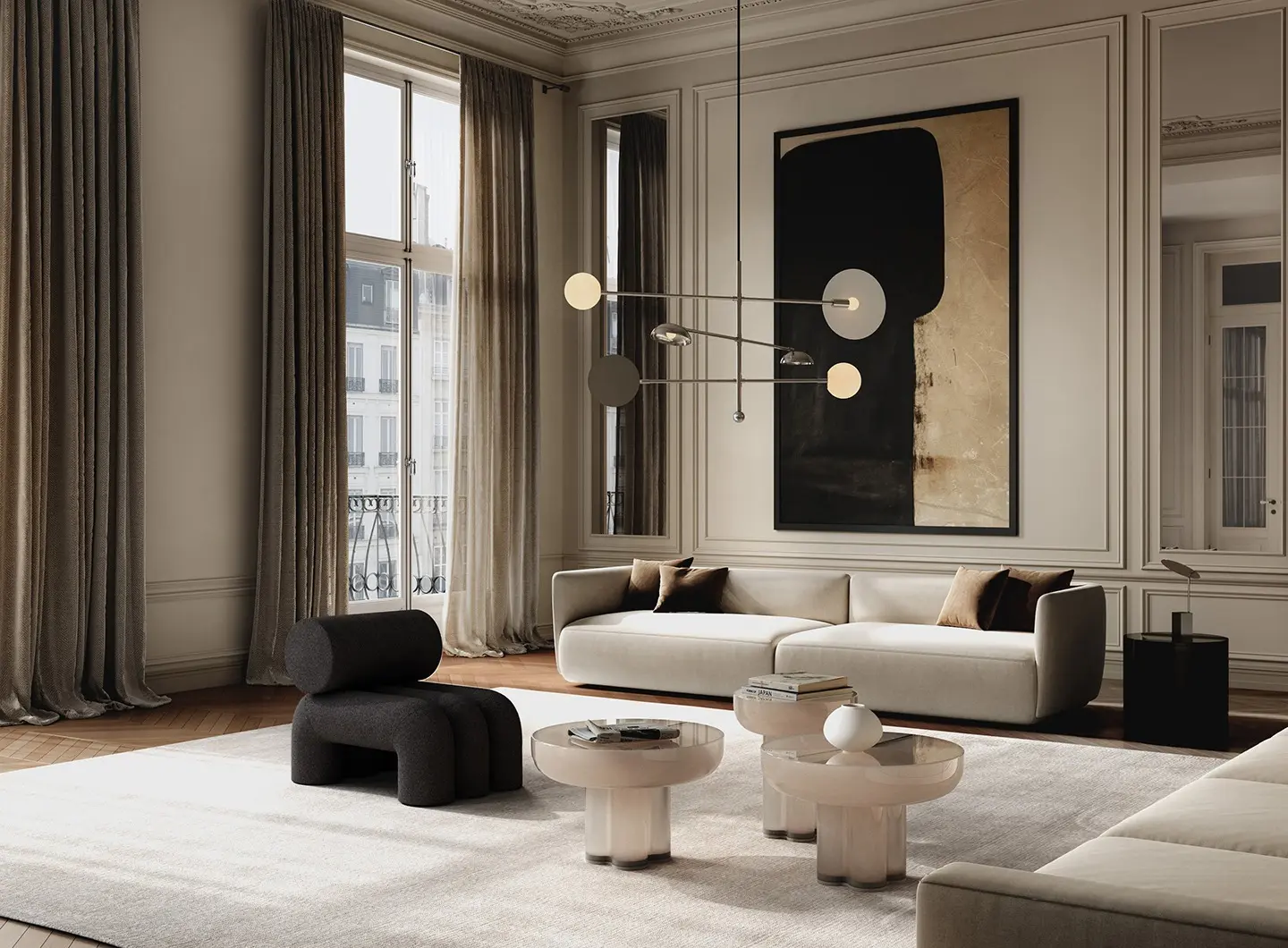 Sahn_chrome___Foku_deep_taupe___Crown_glass_tables___Sunao_fat_petit___Reflect_table_lamp.jpg