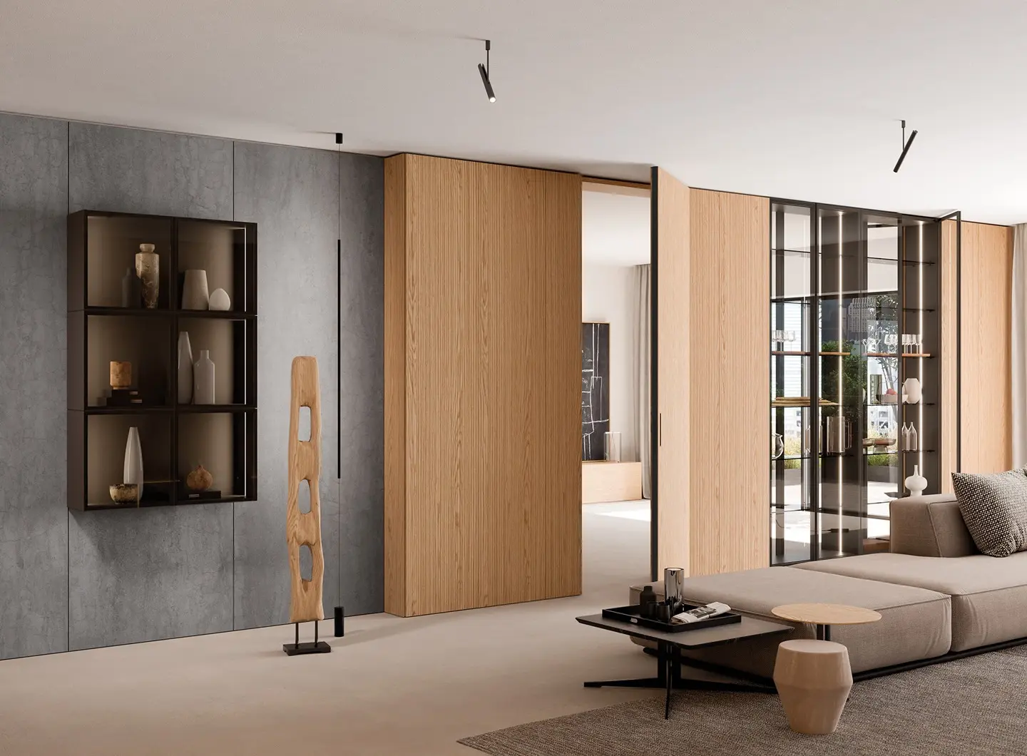 Caccaro_zona living con porta