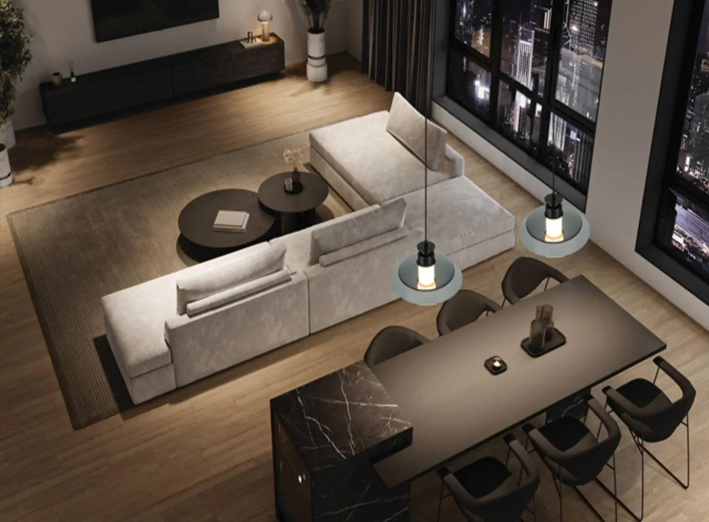 MODERN PENDANT LIGHTS MADE FROM GLASS