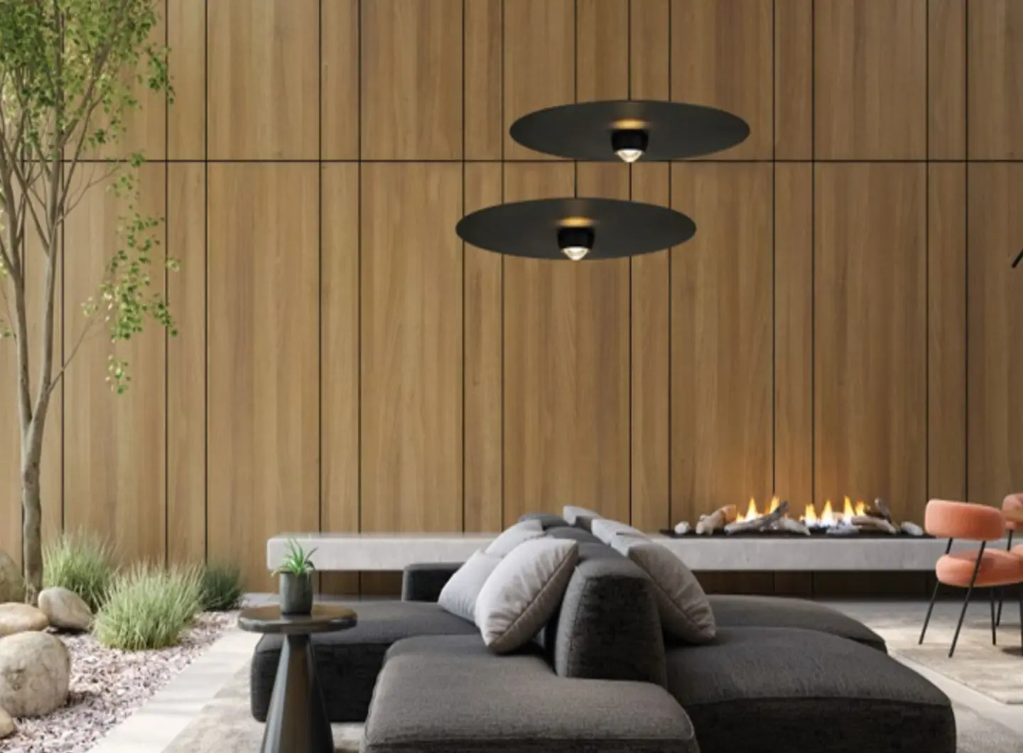 Metallic Black Pendant Lighting Fixture by Zambelis Lights