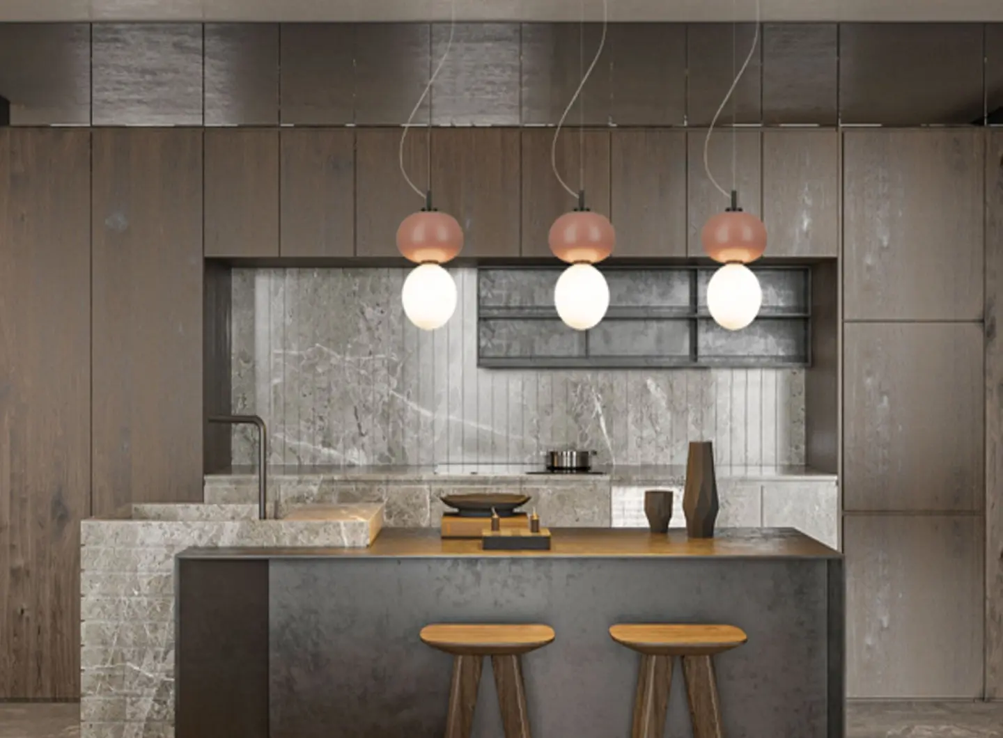 Pendant lights made with glass by Zambelis lights