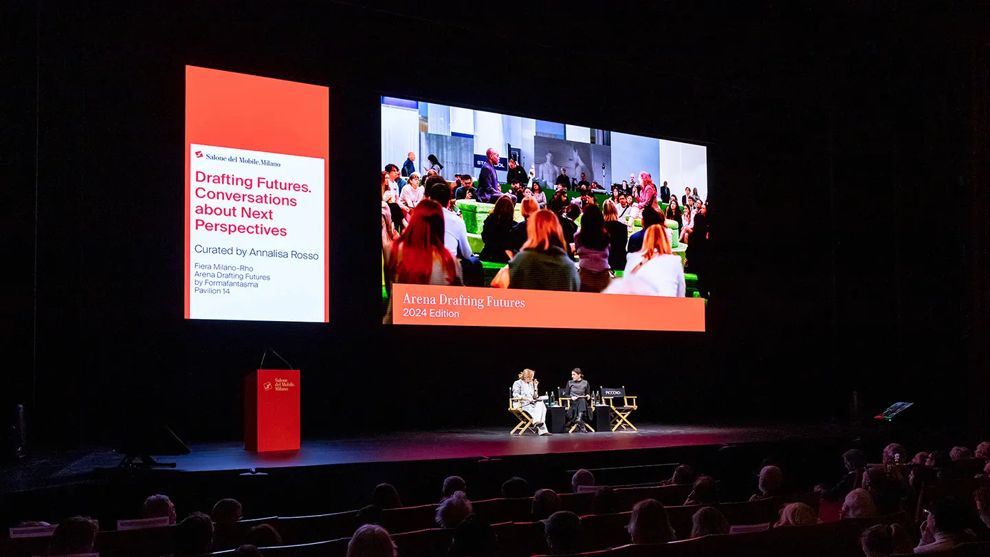 On stage at the 2025 press conference, Monica Maggioni and President Maria Porro