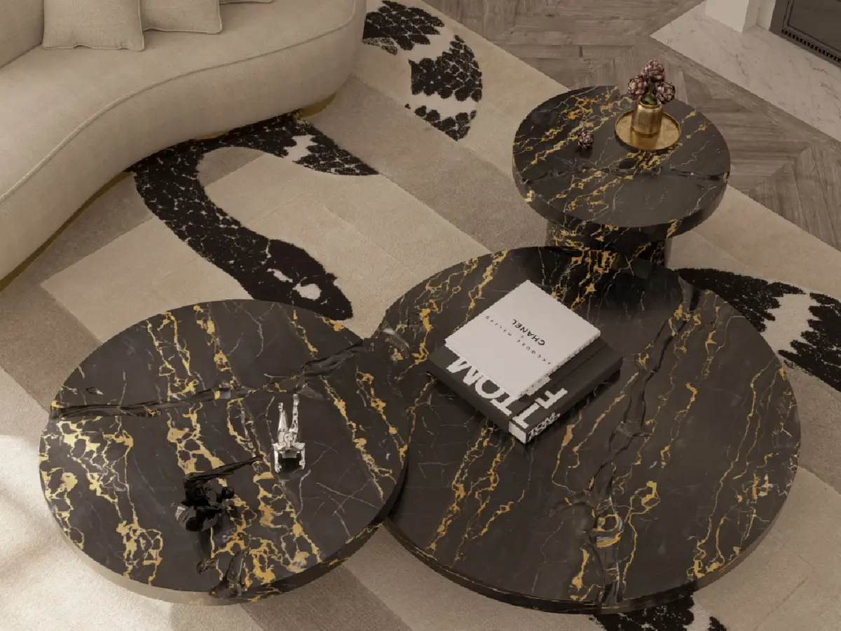 Classic Living Room with Imperial Snake Rug