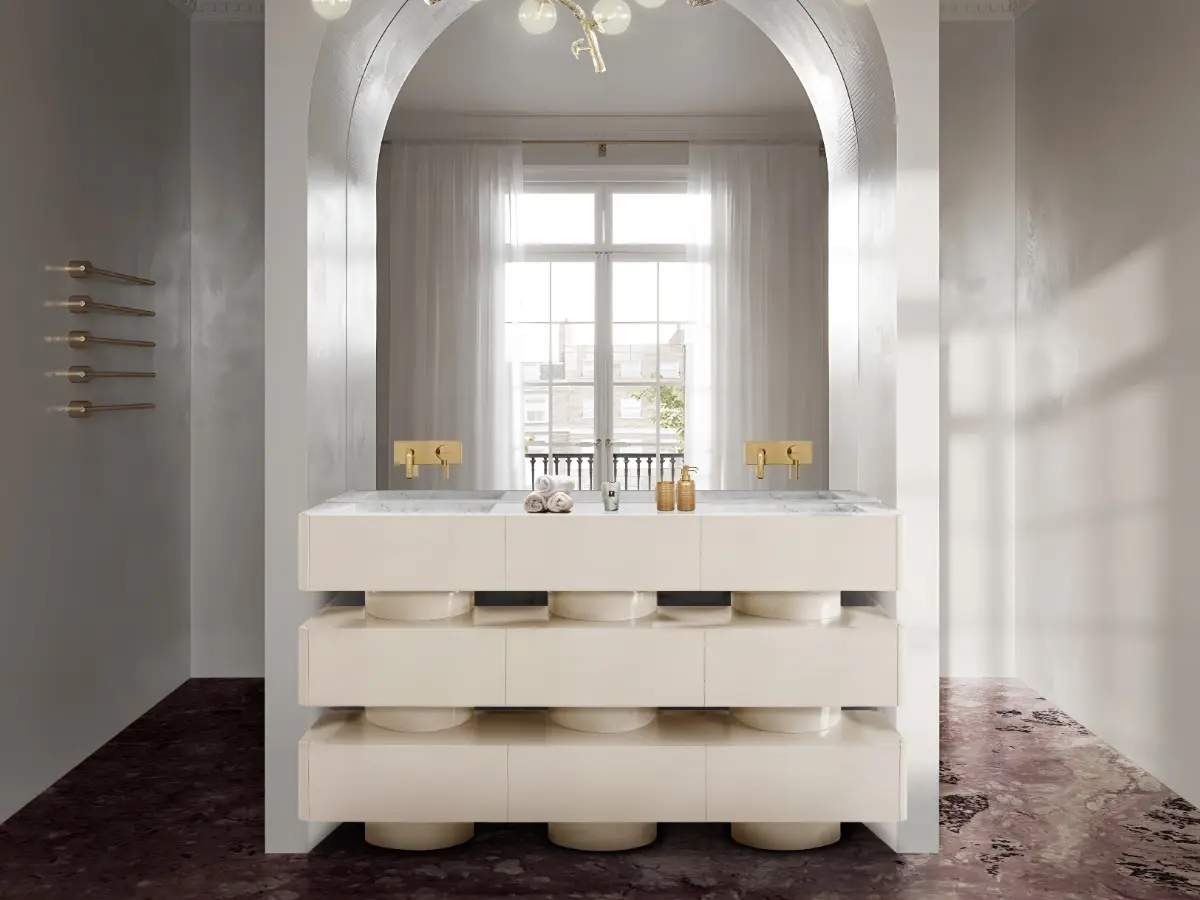 UNA STRAORDINARIA MISCELA DI LUSSO MODERNO E DESIGN ARTISTICO PER I SERVIZI IGIENICI
