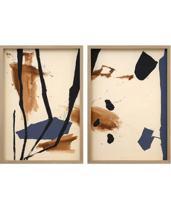 Forest I & II original paintings
