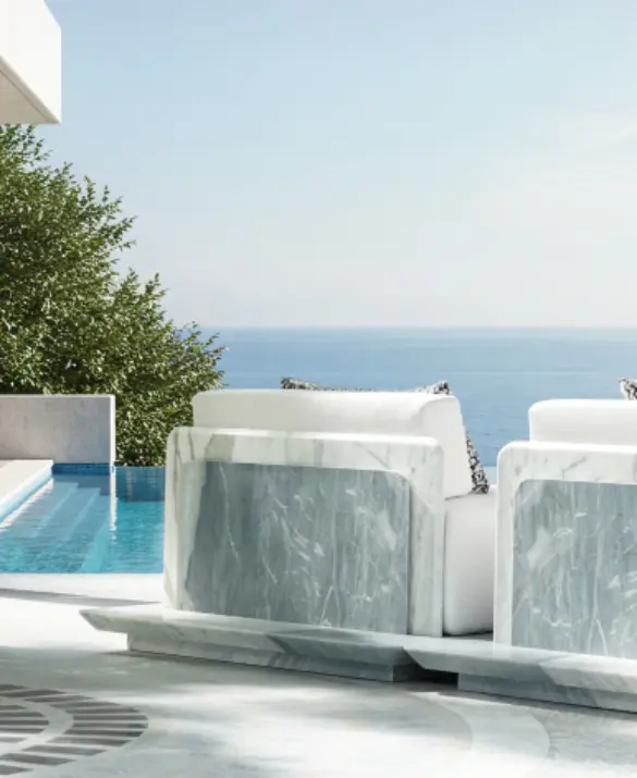 Elite Stone - Poltrona in Marmo Calacatta