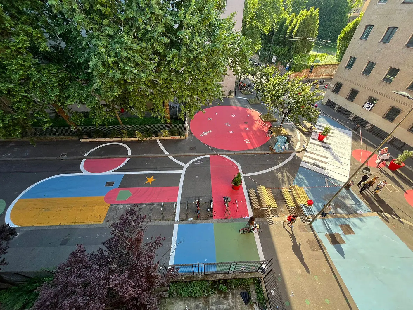 Veduta dall'alto via Savona, progetto Piazze Aperte