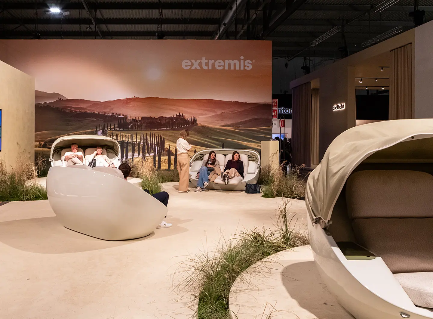 Extremis booth view at the Salone del Mobile.MIlano 2025