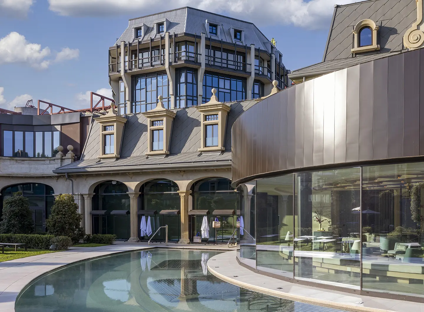 De Montel Terme Milano, veduta piscina esterna