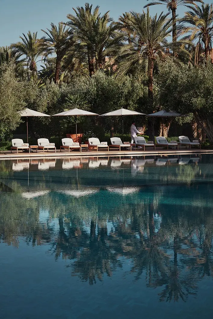 veduta piscina esterna Royal Mansour Spa, Marrakech 