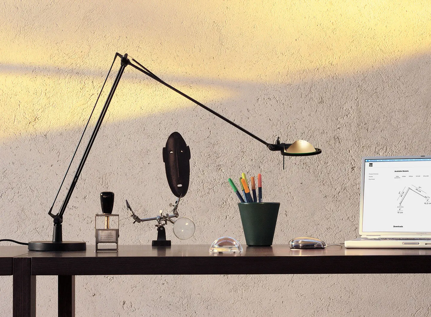 Berenice lamp by Luceplan, on table