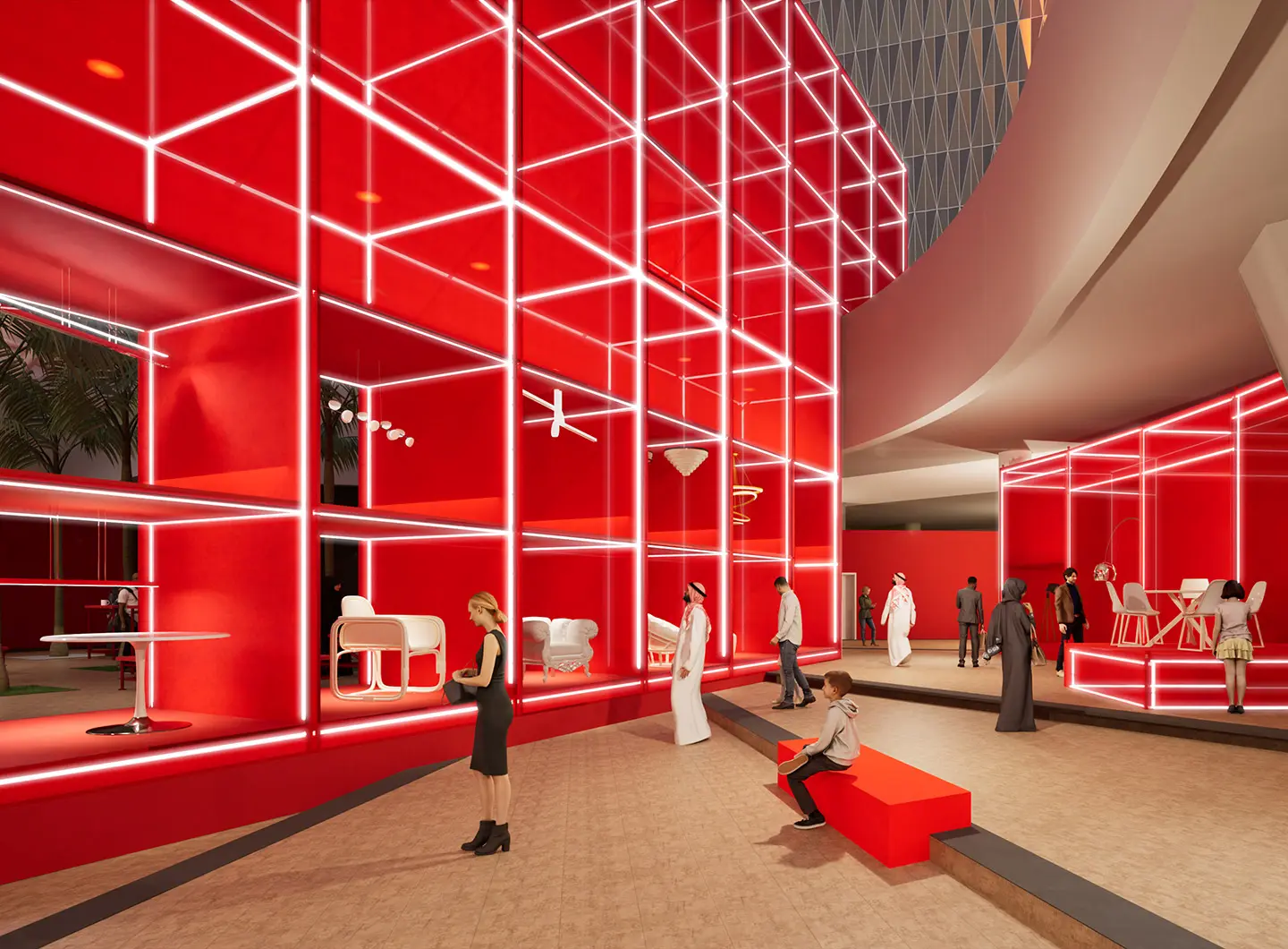 Red in progress. Salone del Mobile.Milano meets Riyadh 