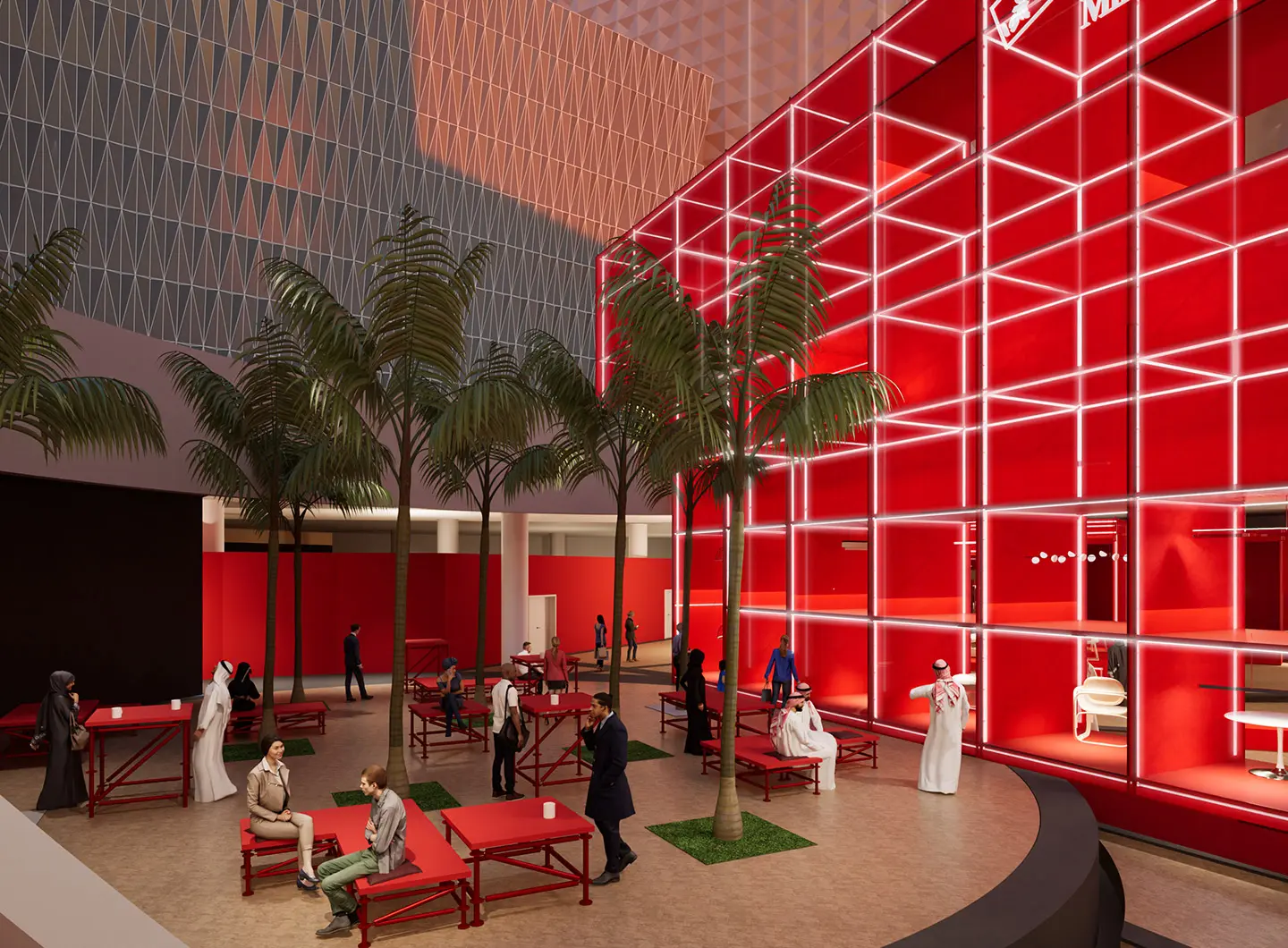 Red in progress. Salone del Mobile.Milano meets Riyadh 
