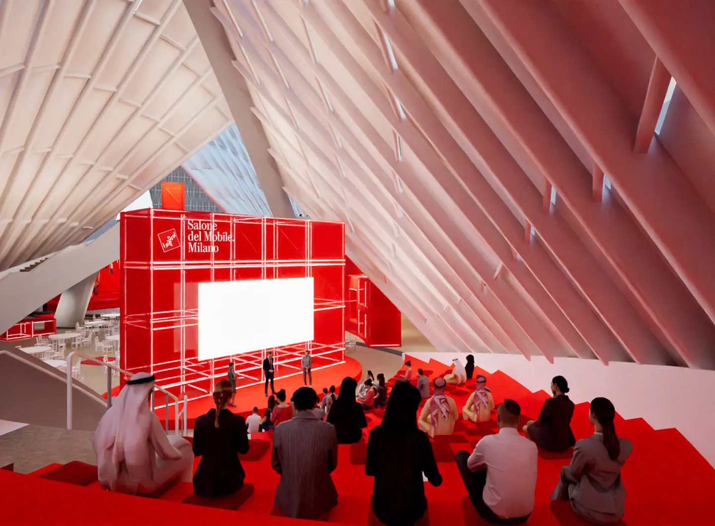 Red in progress. Salone del Mobile.Milano meets Riyadh