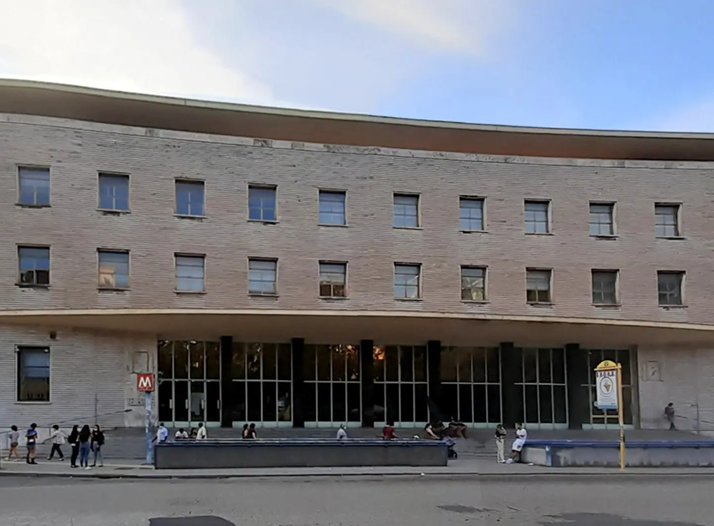 facade of the post office, in Piazza Bologna, Rome