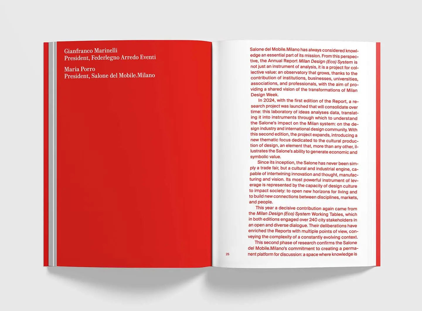 Annual Report (Eco) Sistema Design Milano, pp. 25-26