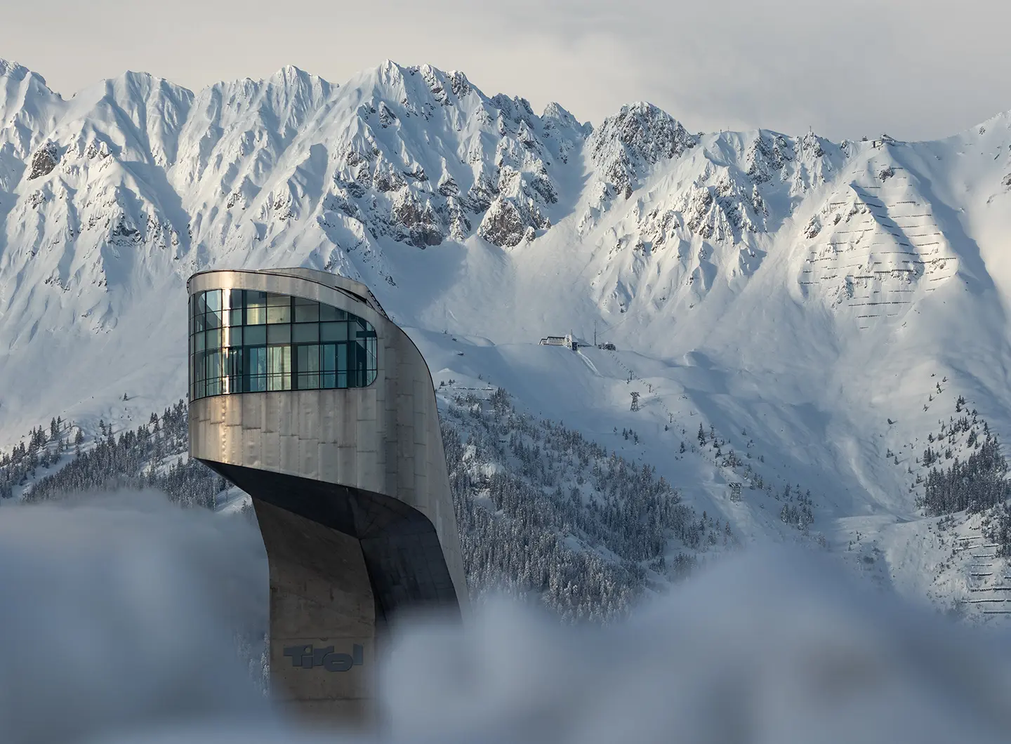 White Out. The Future of Winter Sports. Bergisel Sprungschanze (ski jump), ph. Innsbruck Tourismus, Tom Bause