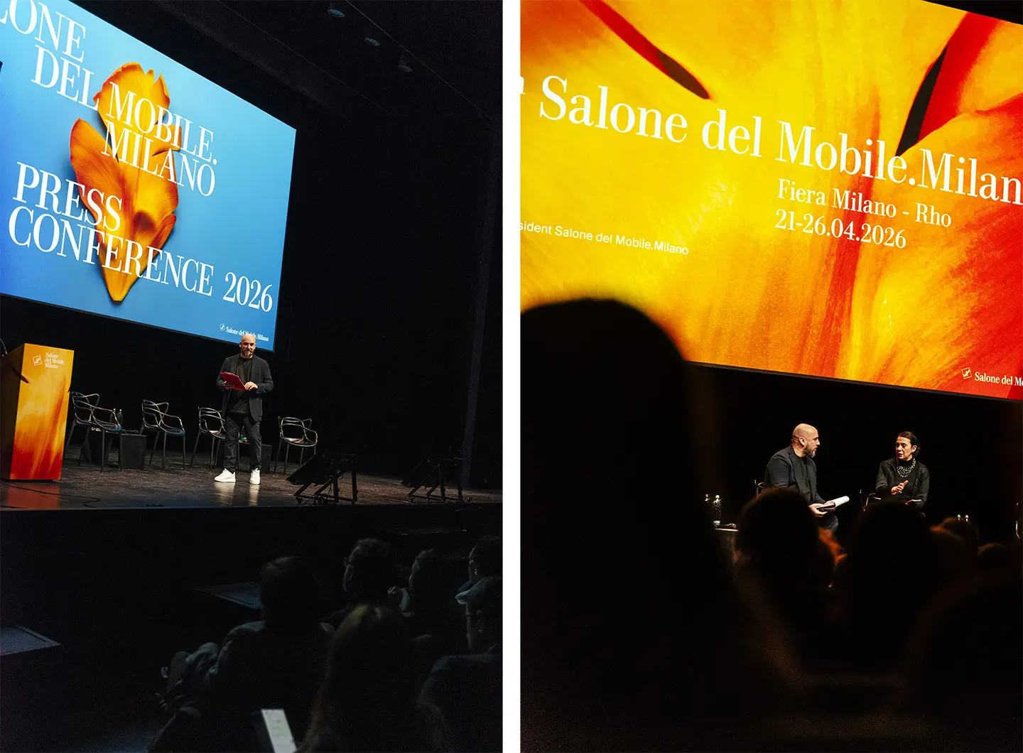 veduta palco evento press conference 2026