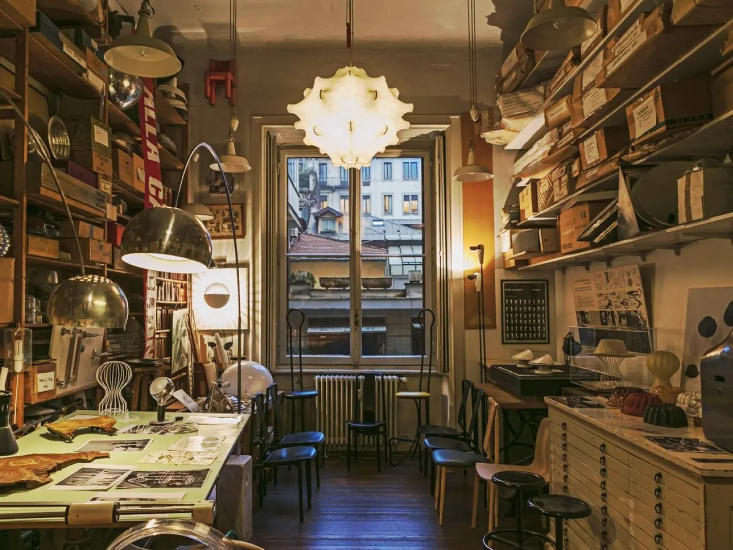 Vista dello Studio Museo Achille Castiglioni, Milano. Courtesy Fondazione Achille Castiglioni