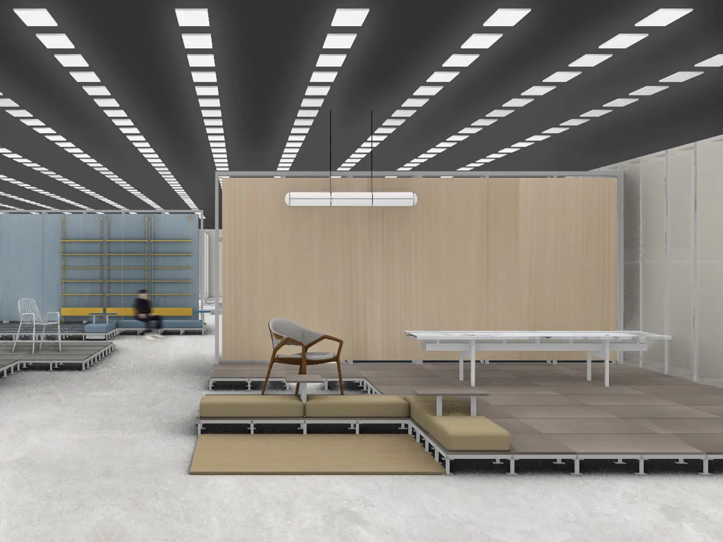 Rendering of the layout of Salone Raritas exhibition