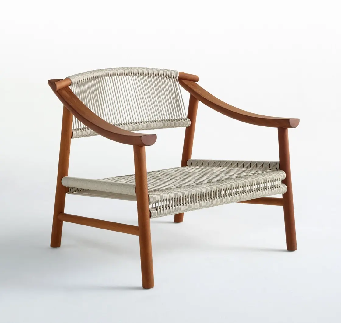 Haiku lounge in corda nautica intrecciata a mano