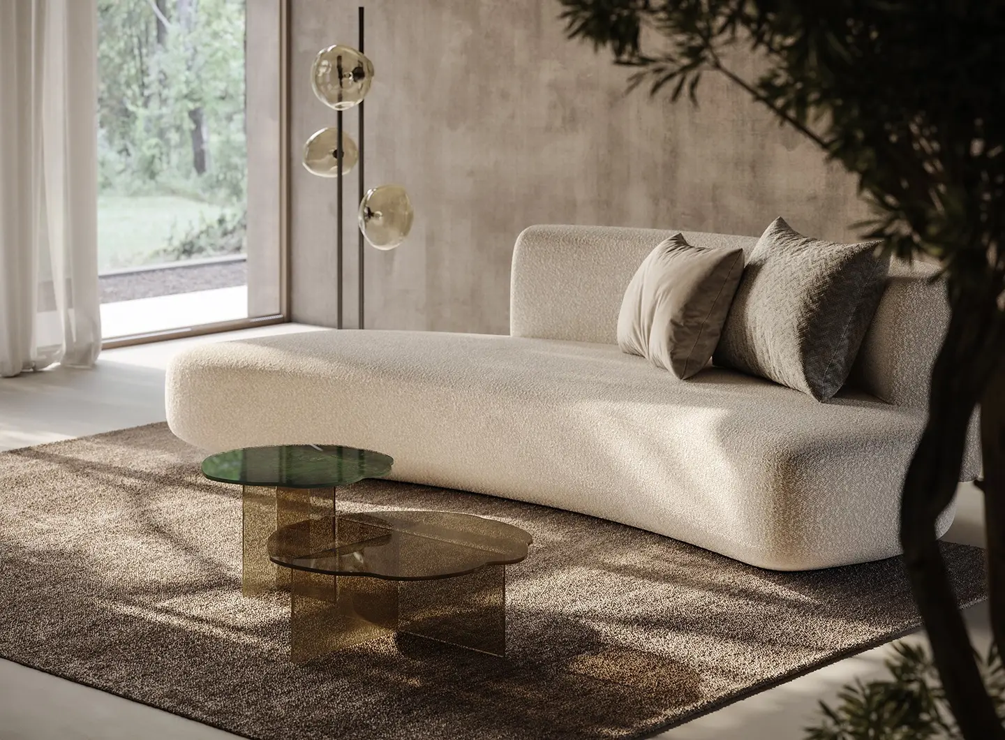 tavolini effetto marmo in vetro