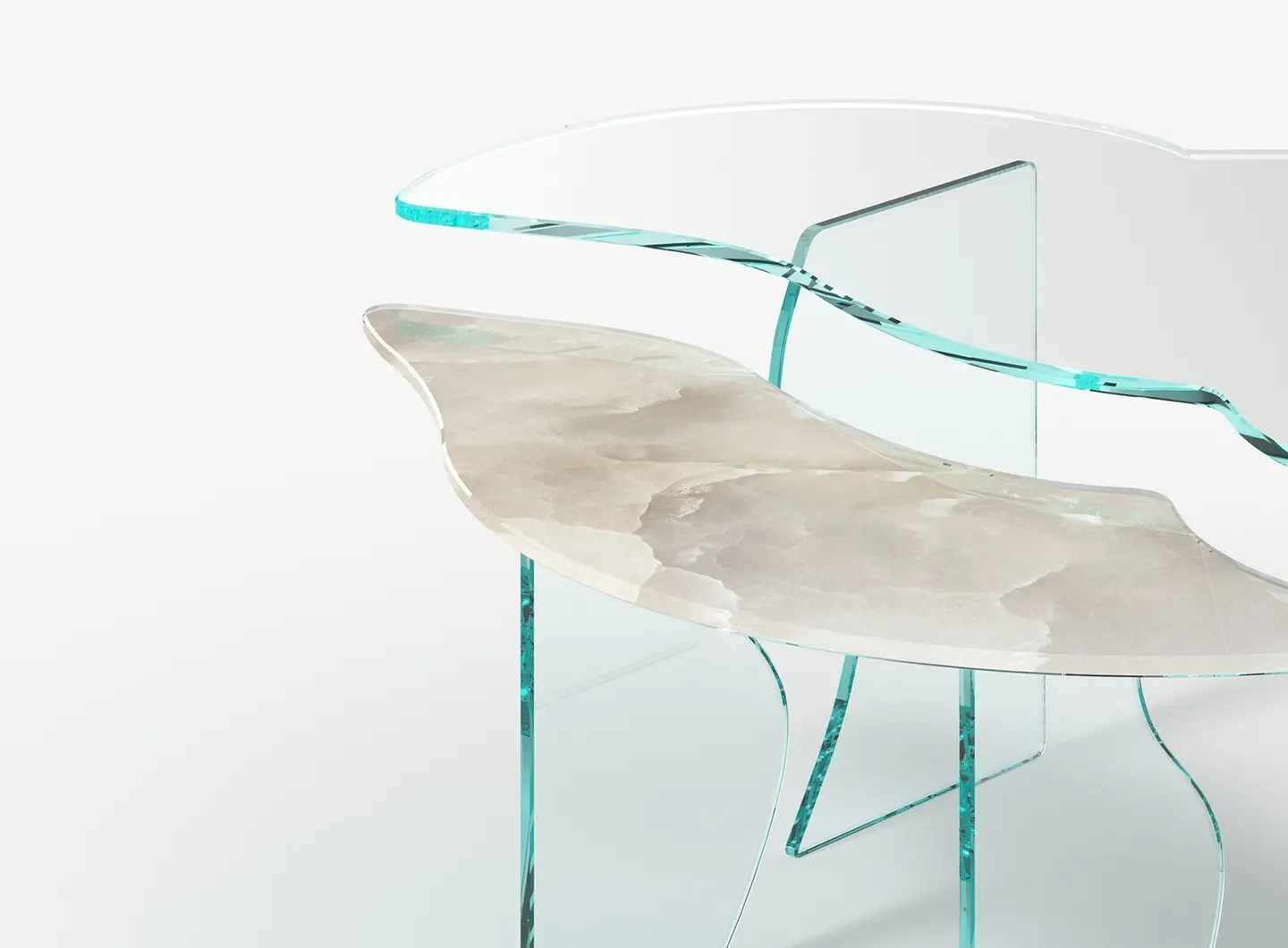 tavolini effetto onice in vetro
