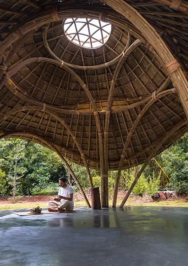 STUDIOARO, Meditation Gazebo, Denkanikottai, India 2022, ph. Turtle Arts