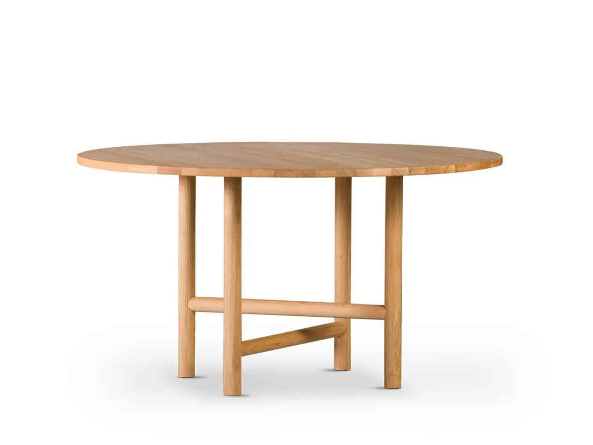 Solid Oak Wood Round Table