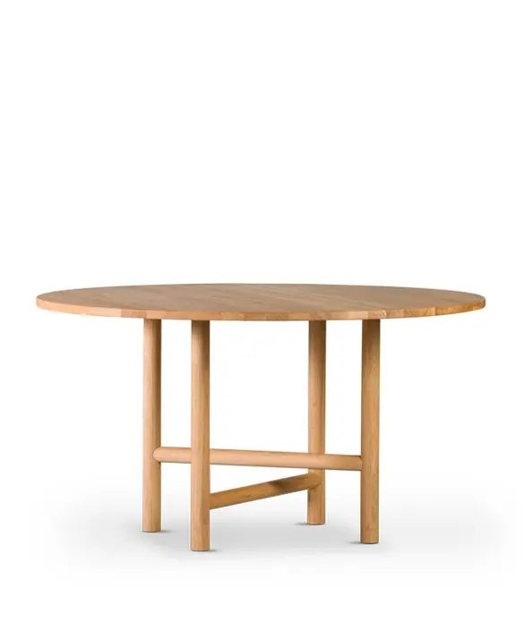 Solid Oak Wood Round Table