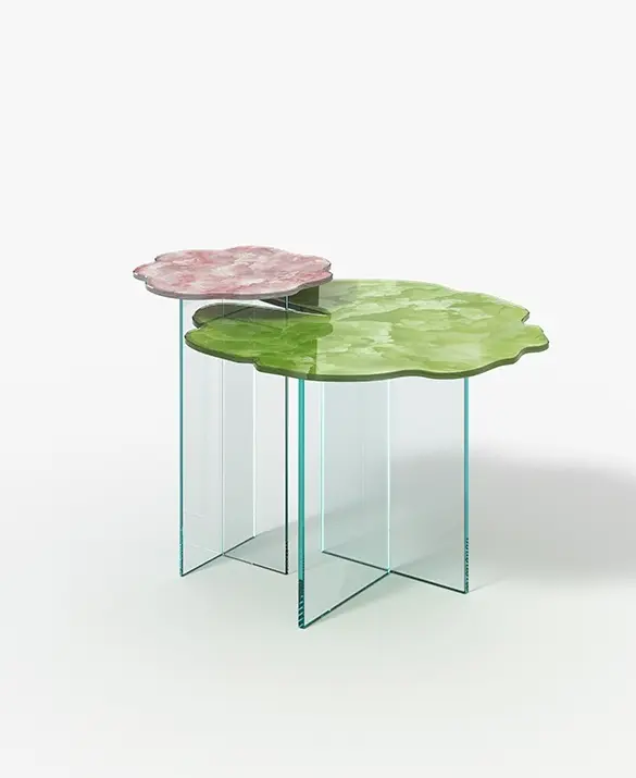 tavolini effetto onice in vetro 