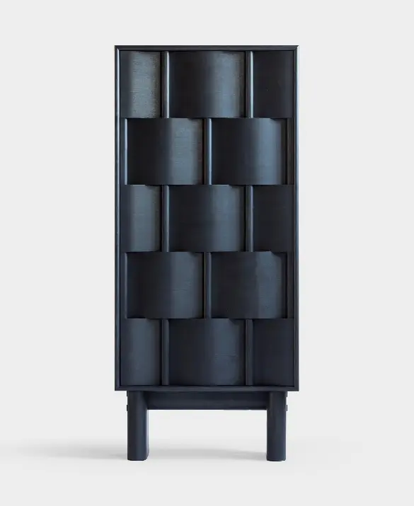 weave frame tall cabinet birch wood solid oil 