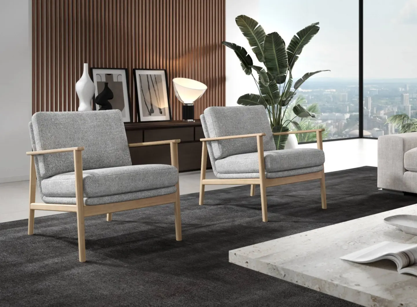 GREY wood armchair by olta