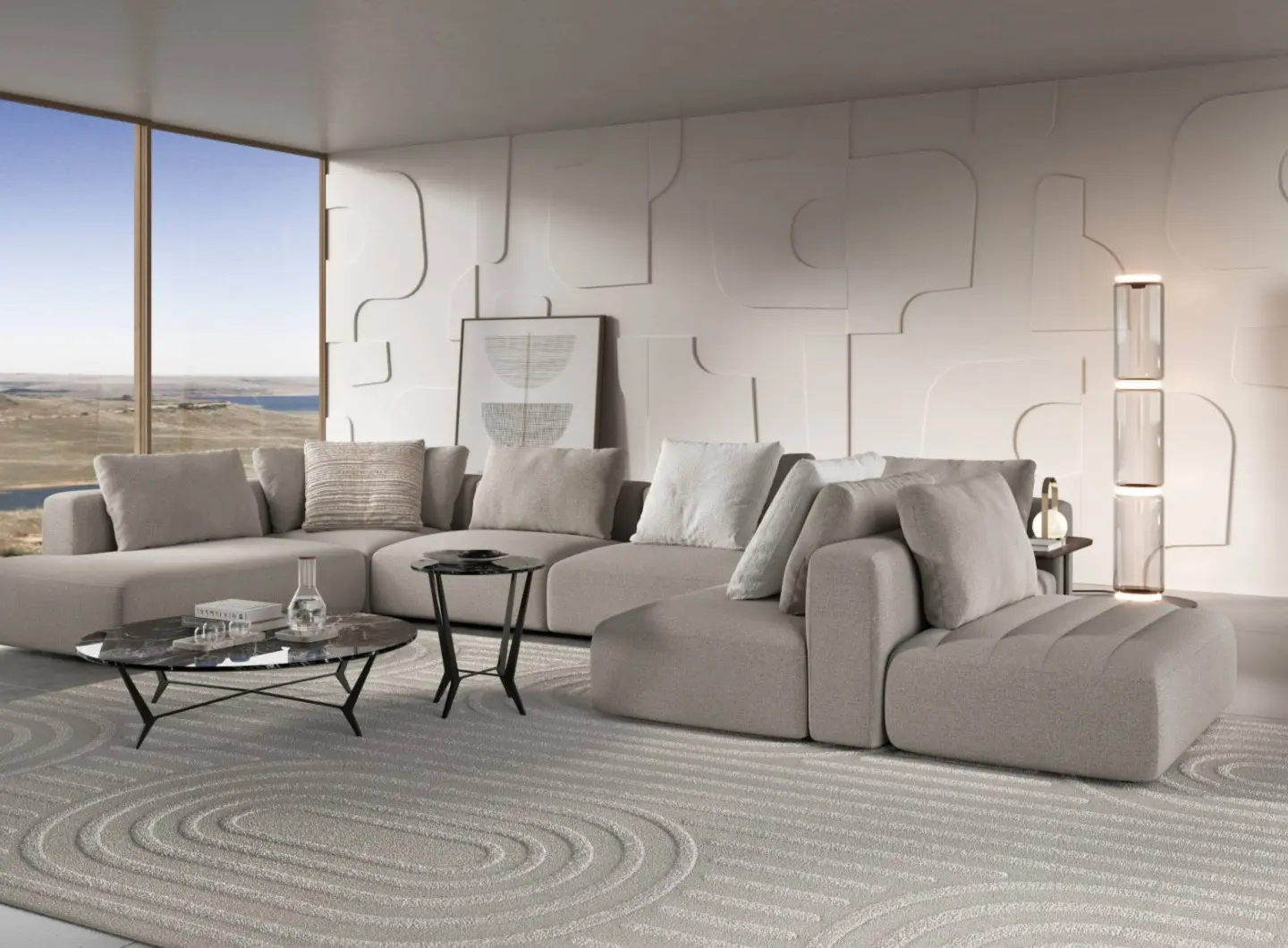 REVERSO modular sofa | METRO side table by olta