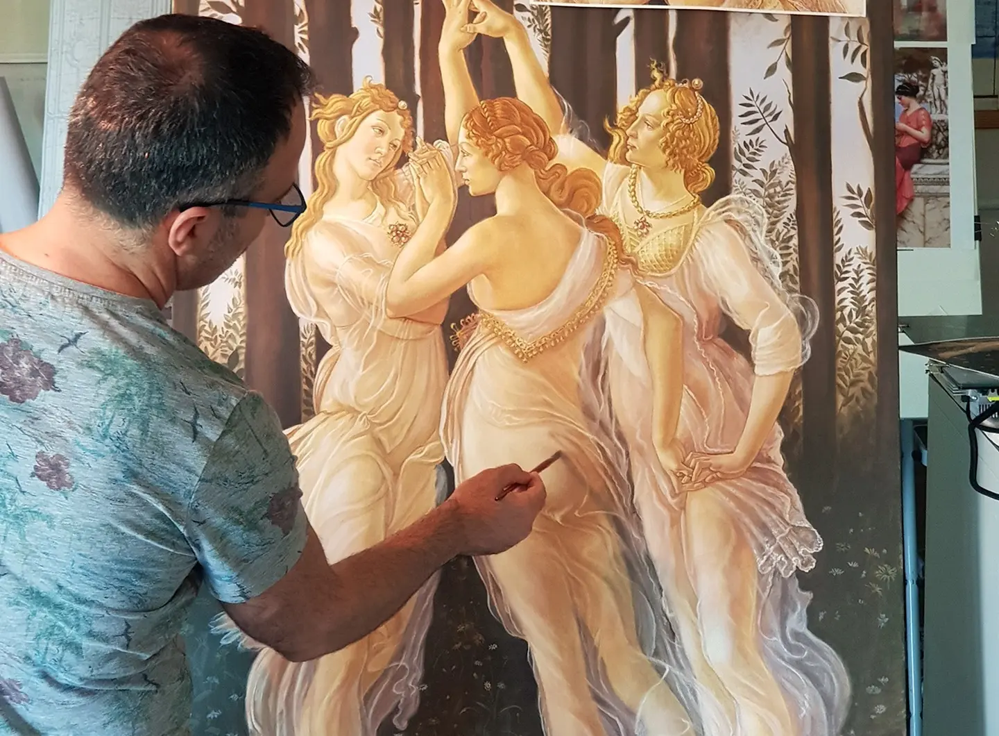 Riproduzione del quadro La Primavera di Botticelli