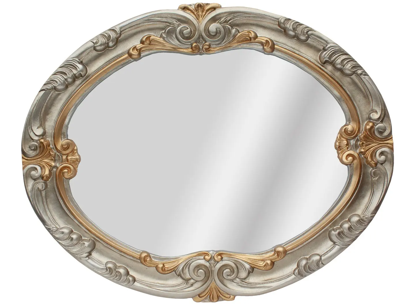 Specchio ovale anticato