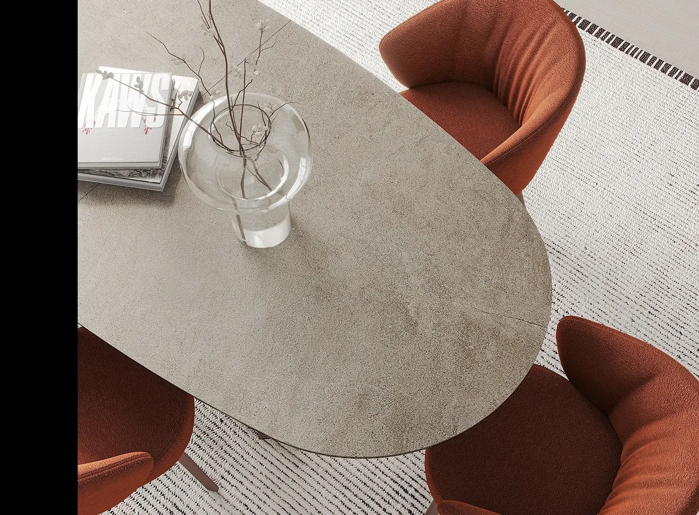 Ceramic top table by Mobliberica