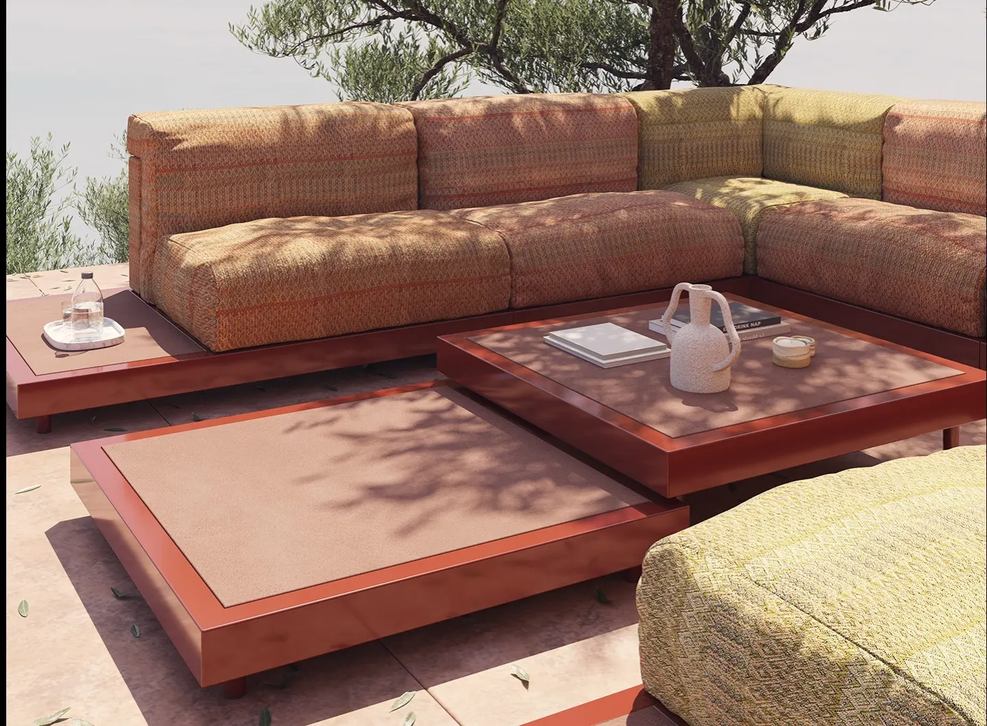 Boira sofa with metal structure